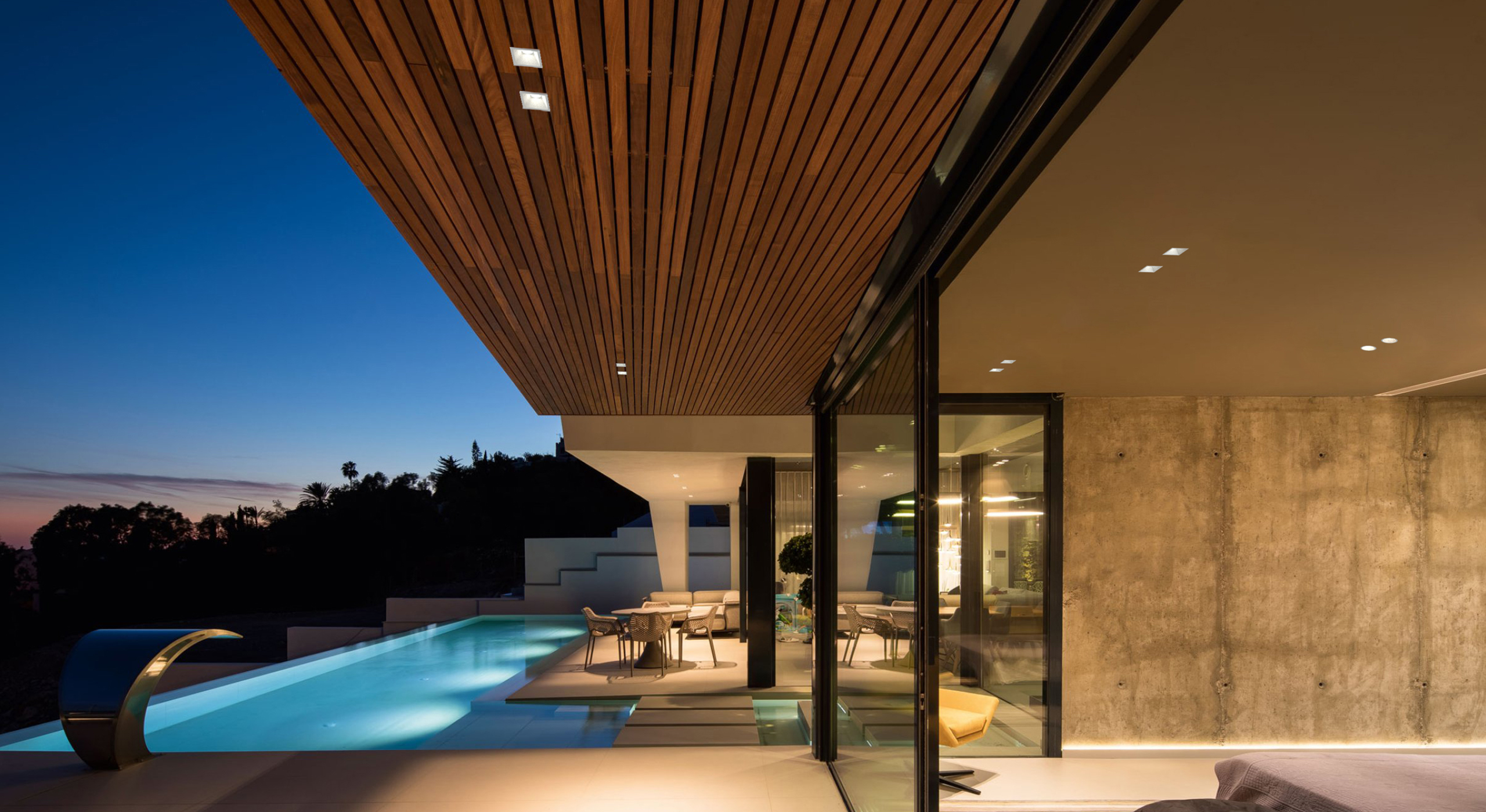 IP65 recessed LED spotlight for exterior overhangs, hotel balconies and covered outdoor walkways