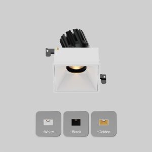 Adjustable single-head recessed ceiling light, perfect for accent lighting in hallways, kitchens, and contemporary living spaces