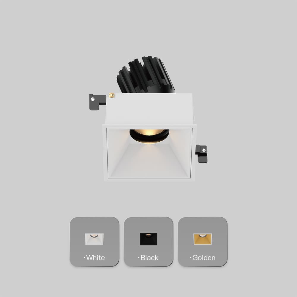 Adjustable single-head recessed ceiling light, perfect for accent lighting in hallways, kitchens, and contemporary living spaces
