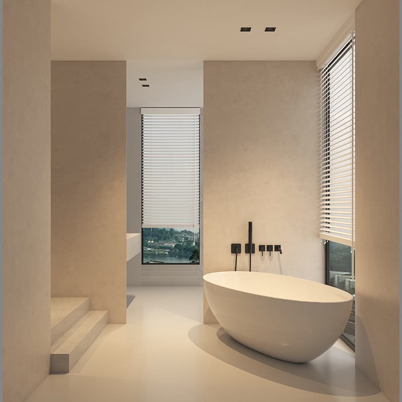 IP44 recessed LED spotlight fixture for spa, bathroom and hospitality lighting with low glare performance