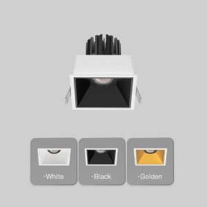 Recessed Square IP65 LED Spotlight Square waterproof ceiling spotlight for balcony, terrace and modern exterior soffit lighting projects