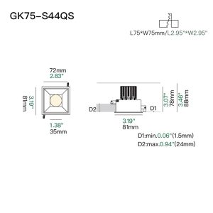 Modern single recessed LED downlight with magnetic modular design for residential and commercial spaces