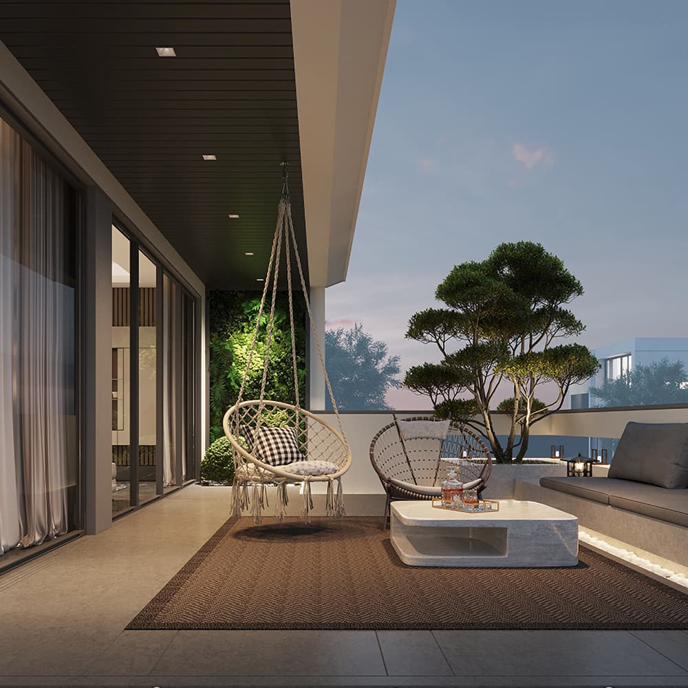 IP65 anti glare recessed ceiling light for balcony overhang, entrance canopy and exterior soffit lighting
