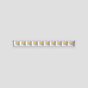 10-head recessed grille spotlight for modern office lighting with clean architectural ceiling integration