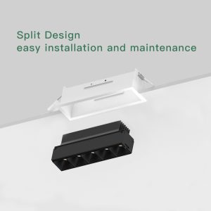 Multi-head recessed grille downlight designed for living rooms dining areas and modern interior lighting projects