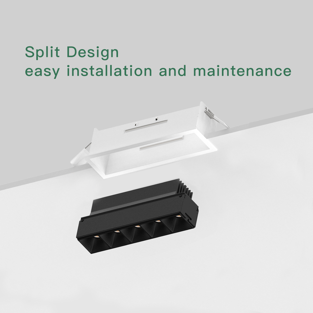 Multi-head recessed grille downlight designed for living rooms dining areas and modern interior lighting projects
