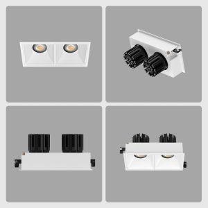 Waterproof recessed ceiling spotlight with deep reflector for shower room, corridor and kitchen illumination