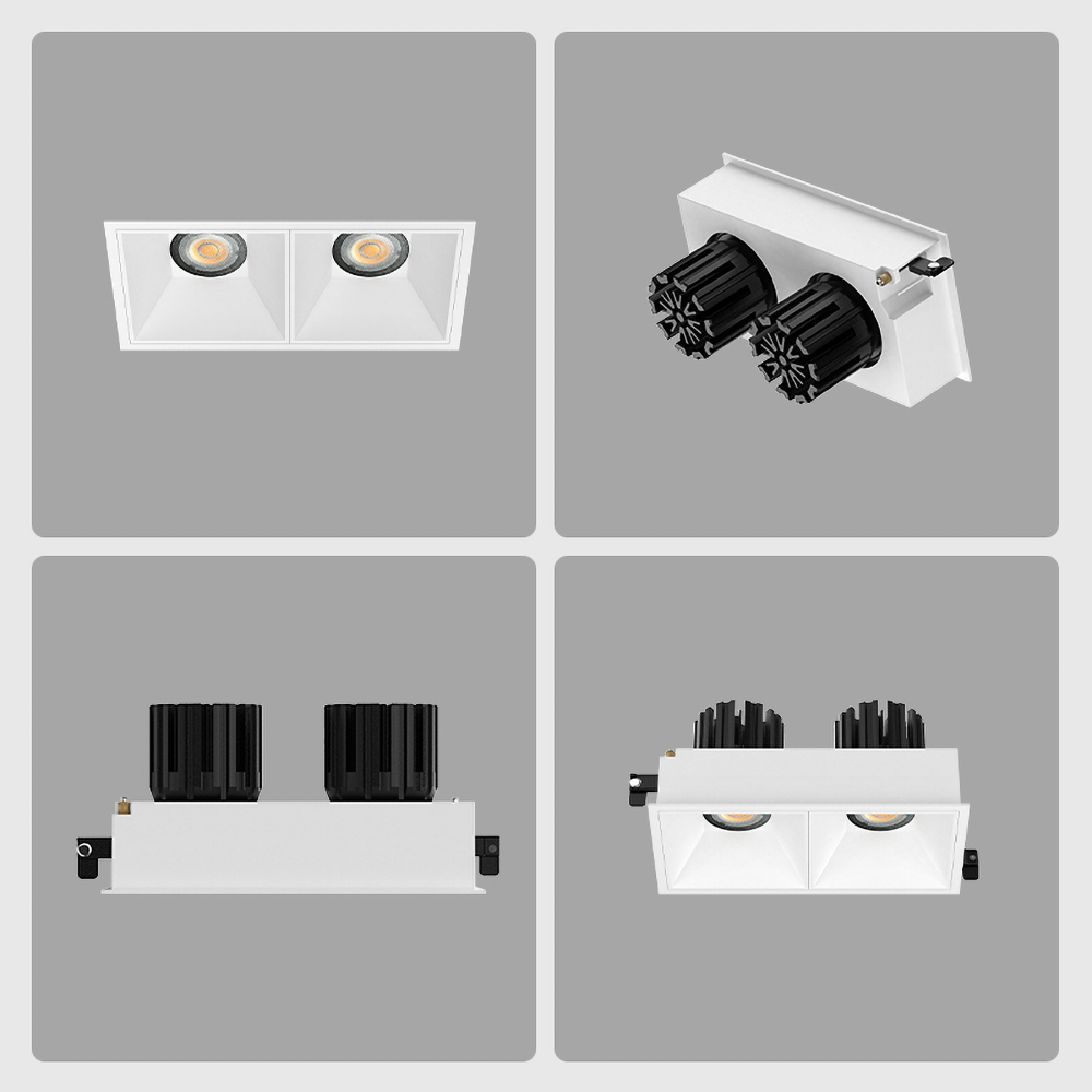 Waterproof recessed ceiling spotlight with deep reflector for shower room, corridor and kitchen illumination