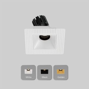 04 GK75-S01QT Deep recessed trimless downlight for luxury apartment interiors, perfect for modern hallway and foyer lighting