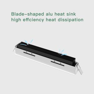 05 HG-S10QS Linear recessed ceiling spotlight for conference rooms showrooms and professional workspace illumination