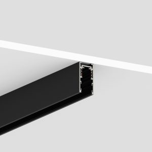 Architectural M19 magnetic track lighting installed on ceilings and walls for contemporary homes, offices and commercial interiors