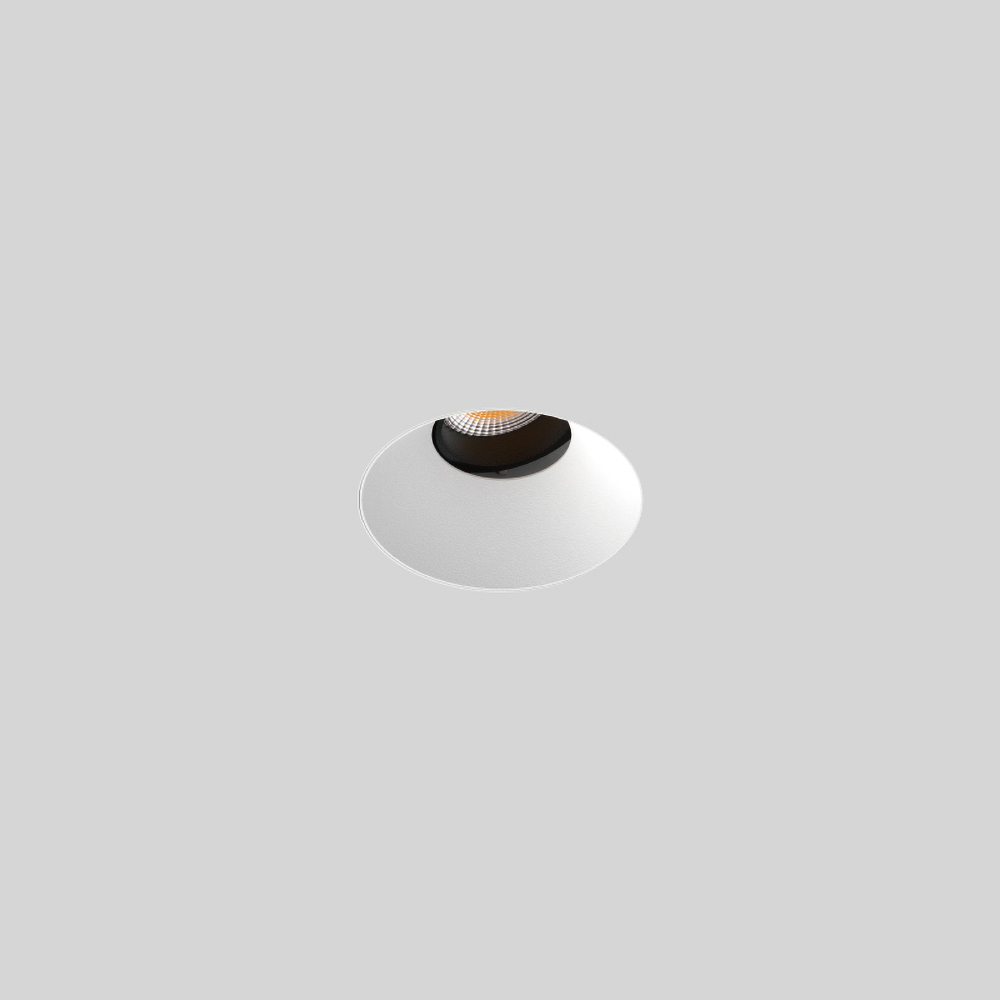 Trimless 2 inch recessed downlight for seamless ceiling lighting in modern luxury living room interiors