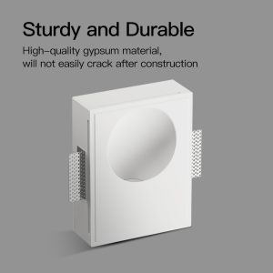 Recessed plaster wall light for luxury staircase illumination, seamless gypsum wall fixture for modern interior lighting design