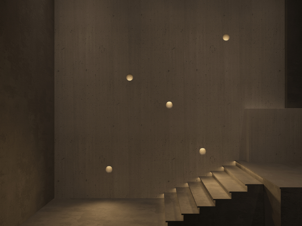 recessed wall lamp