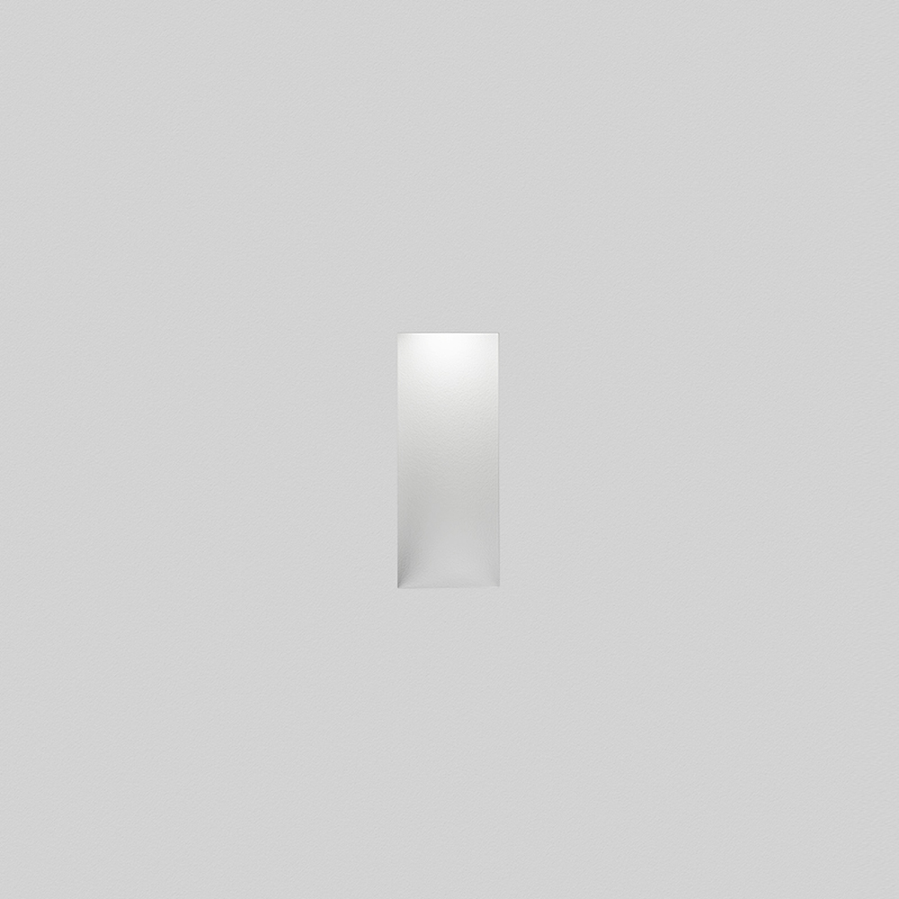 Square trimless plaster wall light for modern hallway lighting, recessed gypsum wall fixture with soft ambient architectural illumination
