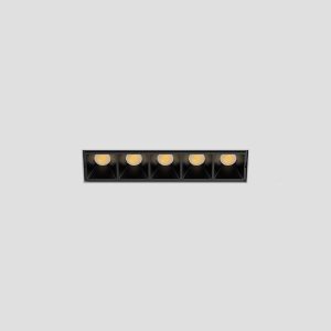 Modern recessed grille lighting fixture for kitchens living rooms meeting rooms and commercial ceiling installations