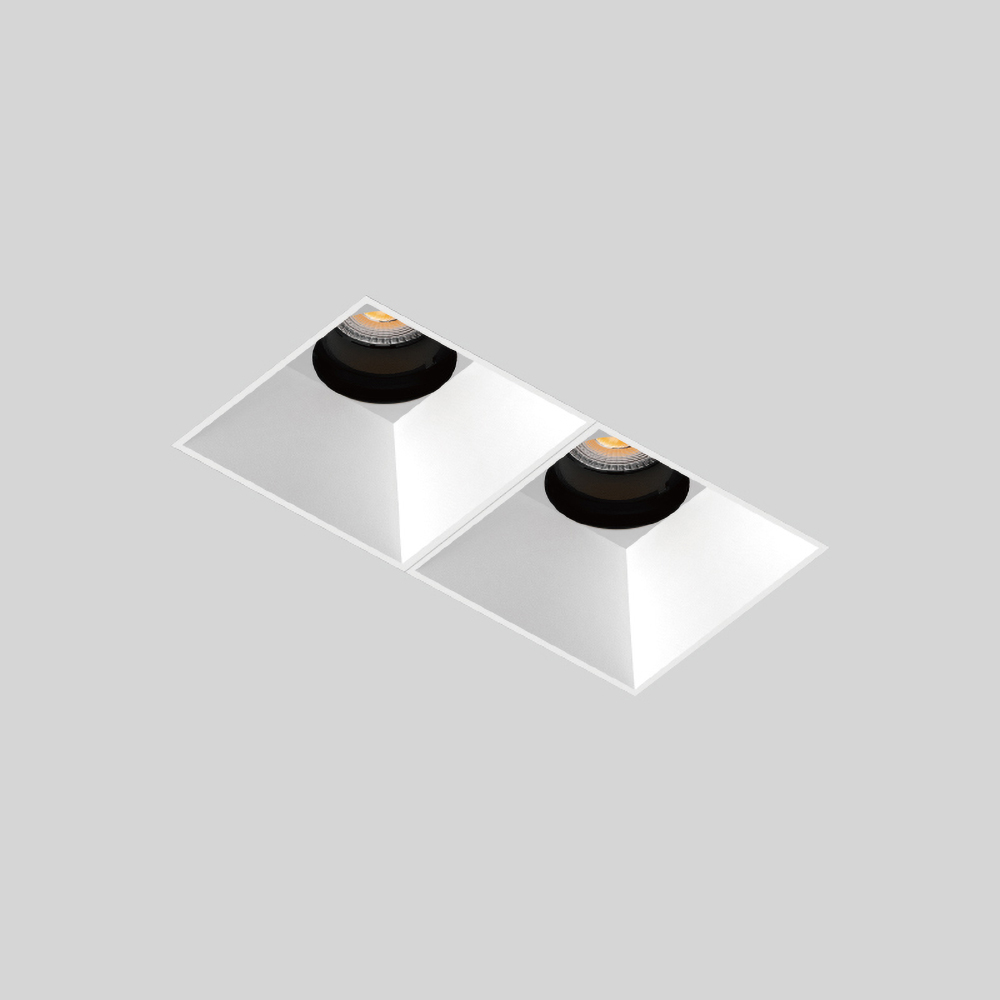 Trimless double recessed spotlight with deep anti glare design for modern living room, hallway and luxury apartment ceiling lighting