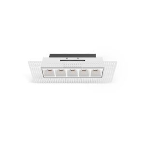 Recessed linear spotlight with five LED light sources for high-end residential and architectural lighting designs