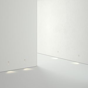 Gypsum Recessed Led Stair Light Square architectural plaster wall light for hotels and modern homes, recessed gypsum wall fixture with warm indirect lighting