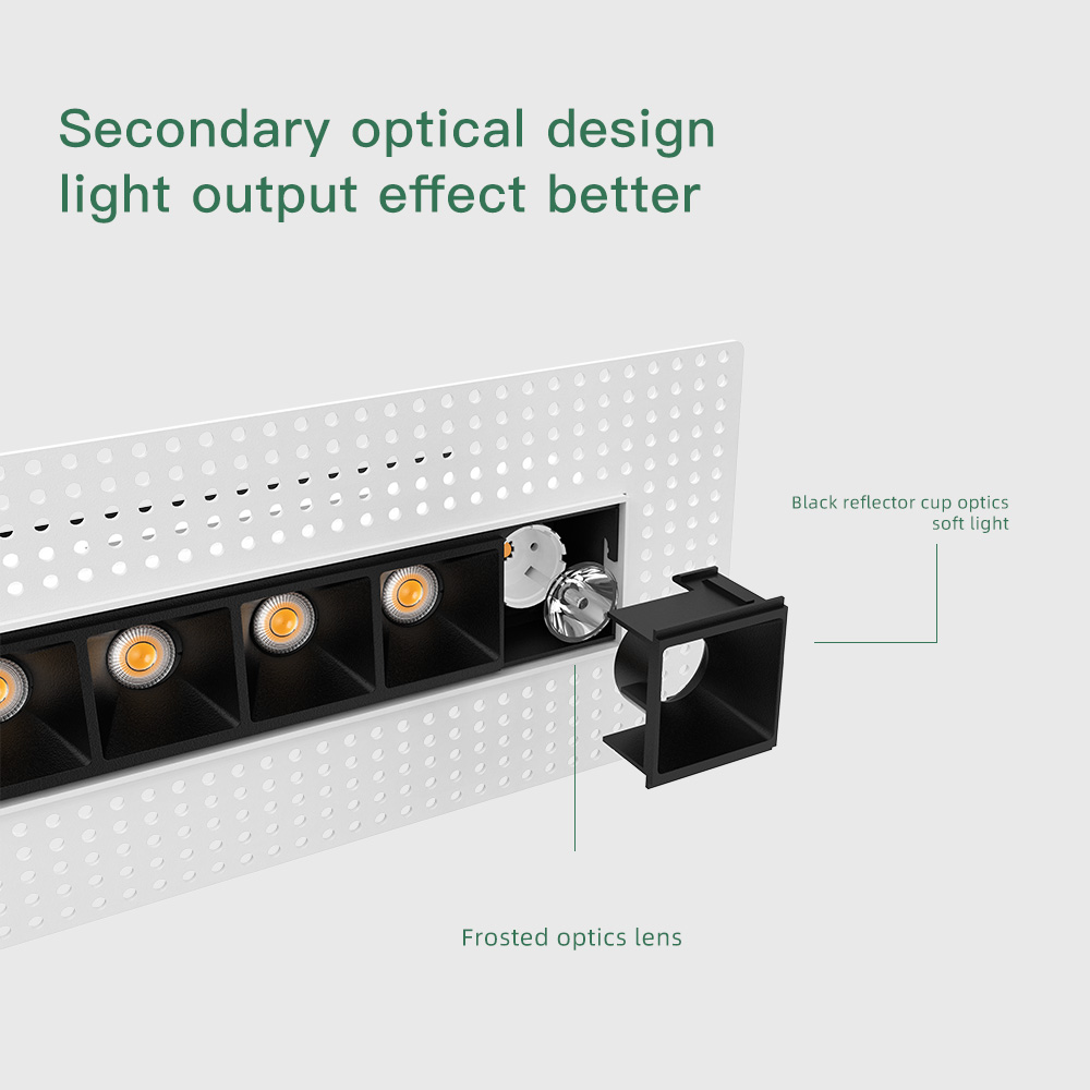 White recessed grille spotlight delivering focused ceiling lighting for offices boutiques and hospitality interiors