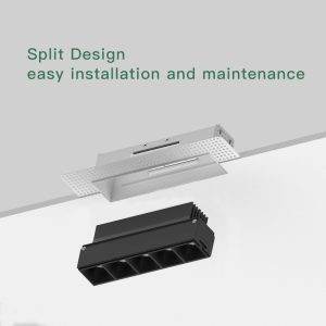 Multi-head recessed LED spotlight for elegant accent lighting in dining rooms retail displays and reception areas