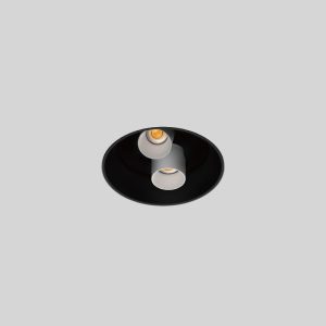 3 inch trimless recessed dual head spotlight for wall washing, ideal for living room, hallway and gallery lighting
