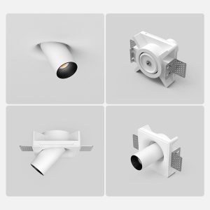 04 SG-S33QT Adjustable recessed plaster spotlight designed for feature walls, shelving displays and decorative lighting applications