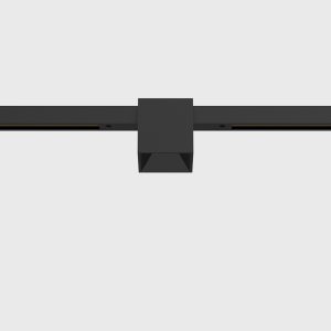 Black recessed track light for modern residential interiors, living rooms, bedrooms and luxury home lighting