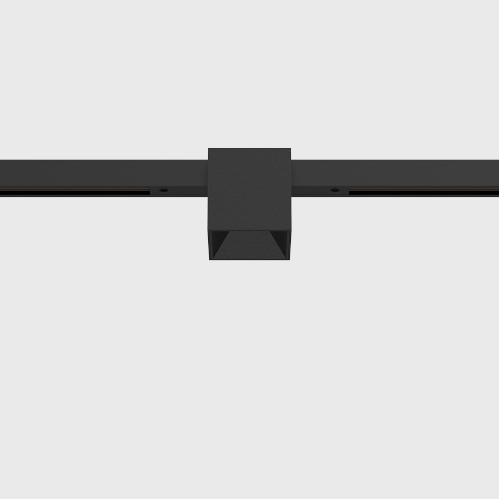 Black recessed track light for modern residential interiors, living rooms, bedrooms and luxury home lighting
