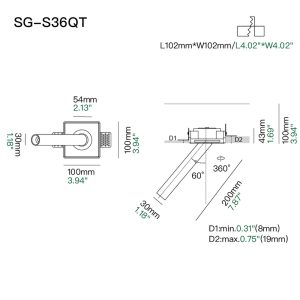Modern trimless recessed spotlight for drywall ceilings, designed for architectural lighting in upscale homes, boutiques and galleries