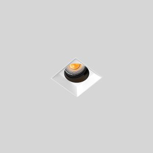 Architectural trimless recessed LED downlight with CRI 90+ for modern living rooms, galleries, retail stores, and offices