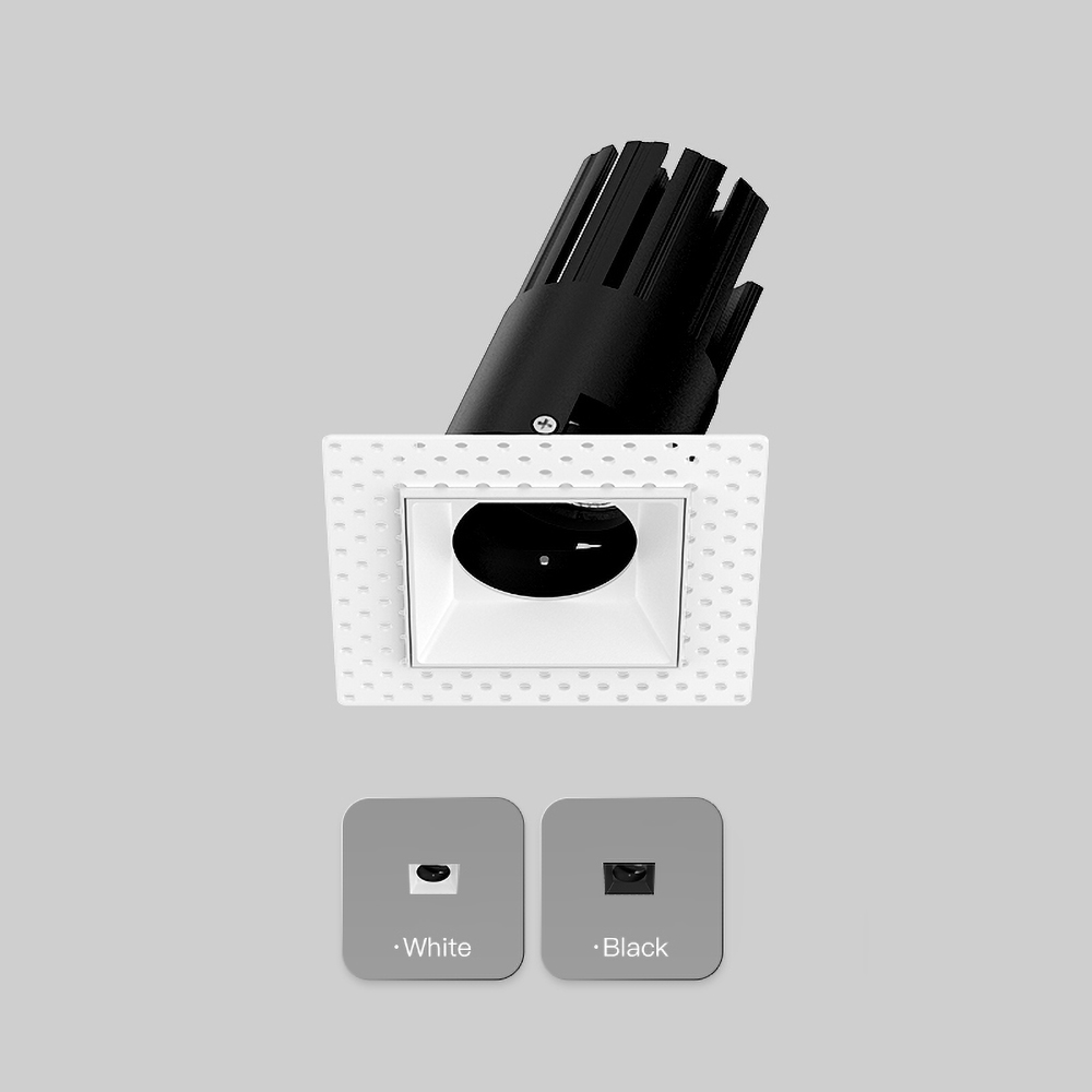 20W adjustable square recessed downlight for architectural ceiling lighting in living rooms, hotels, retail shops, and galleries