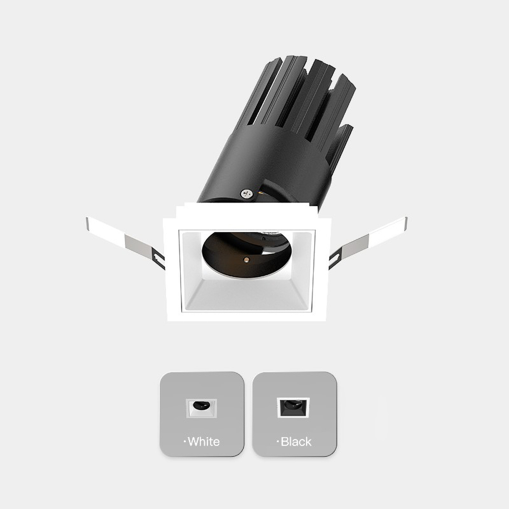 2 inch recessed spotlight for dining room lighting, square adjustable ceiling light delivering focused illumination and visual comfort