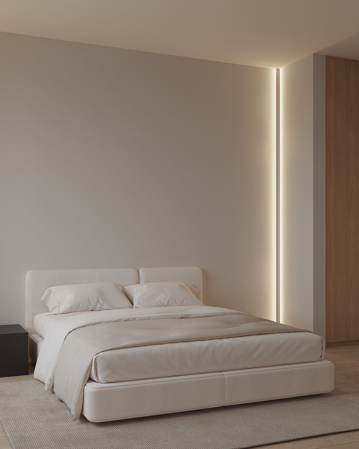 Aluminum profile recessed linear lighting for hallway, living room, and bedroom, indirect LED ceiling light for modern homes